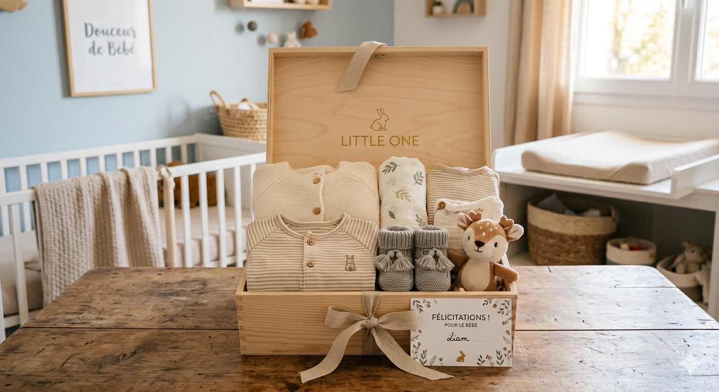 coffret cadeau vêtements bébé seconde main liste de naissance éco-responsable
